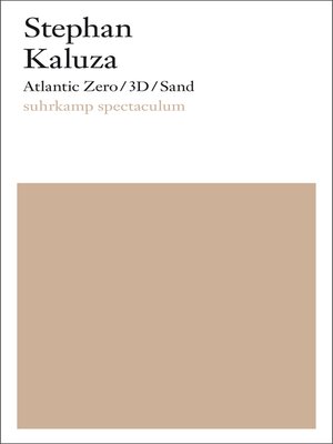 cover image of Atlantic Zero/3D/Sand